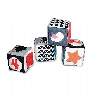 Clementoni Baby Μαλακοί Κύβοι ʼσπρο-Μαύρο 1000-17321