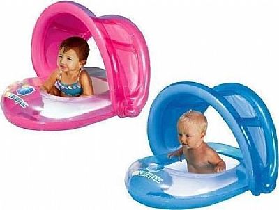 Bestway Φουσκωτή Περπατούρα Θαλάσσης Με Σκίαστρο Σε 2 Χρώματα 80cm X 85cm 34091 