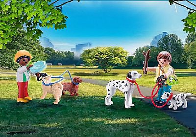 Playmobil City Life Βαλιτσάκι Βόλτα Με Σκυλάκια 70530