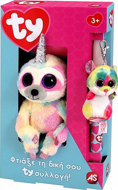As Company Λαμπάδα Ty Beanie Boos 15εκ. Και Χνουδωτό Κλιπ 15710