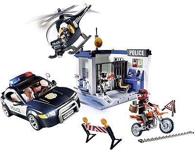 Playmobil Αστυνομικός Σταθμός Με Ελικόπτερο Και Περιπολικό 70326