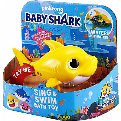 Zuru Robo Alive Junior Baby Shark Διαδραστικό Παιχνίδι Μπάνιου Καρχαρίας Με Ήχους - 3 Χρώματα Bah03000